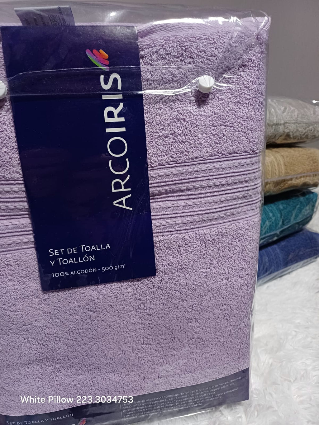 TJUEGO TOALLON Y TOALLA 500GRS