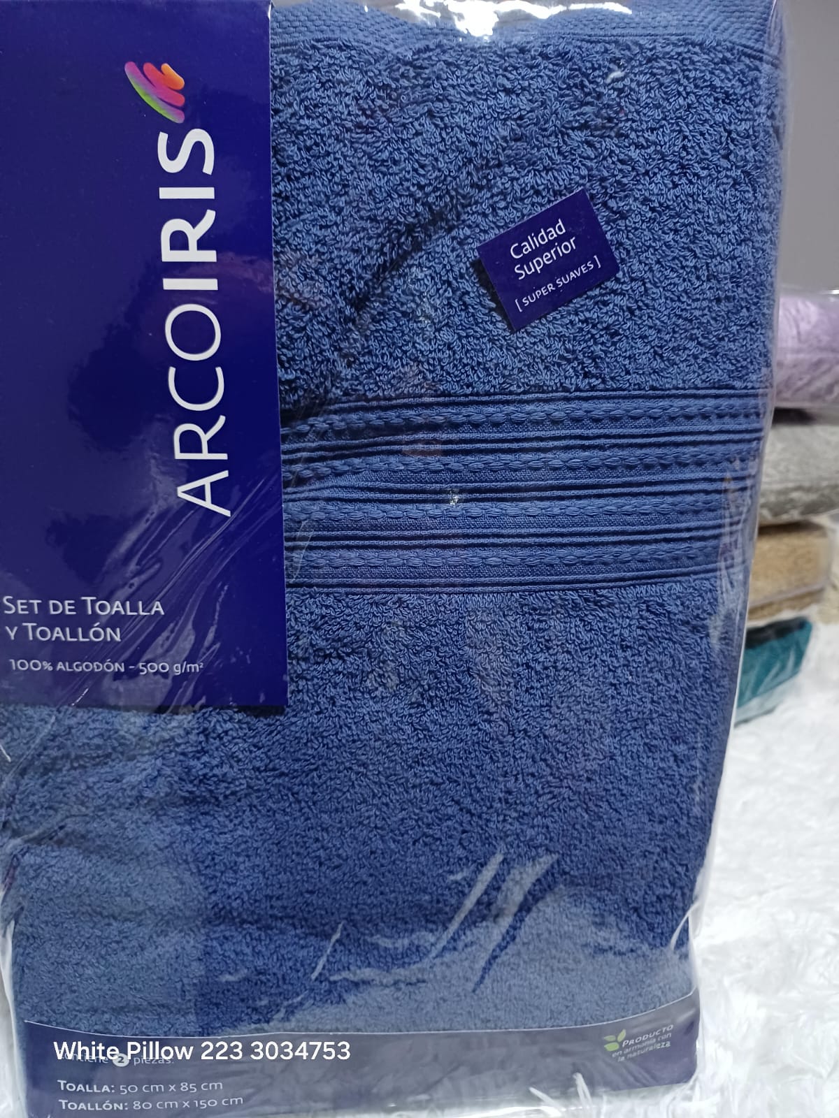 TJUEGO TOALLON Y TOALLA 500GRS