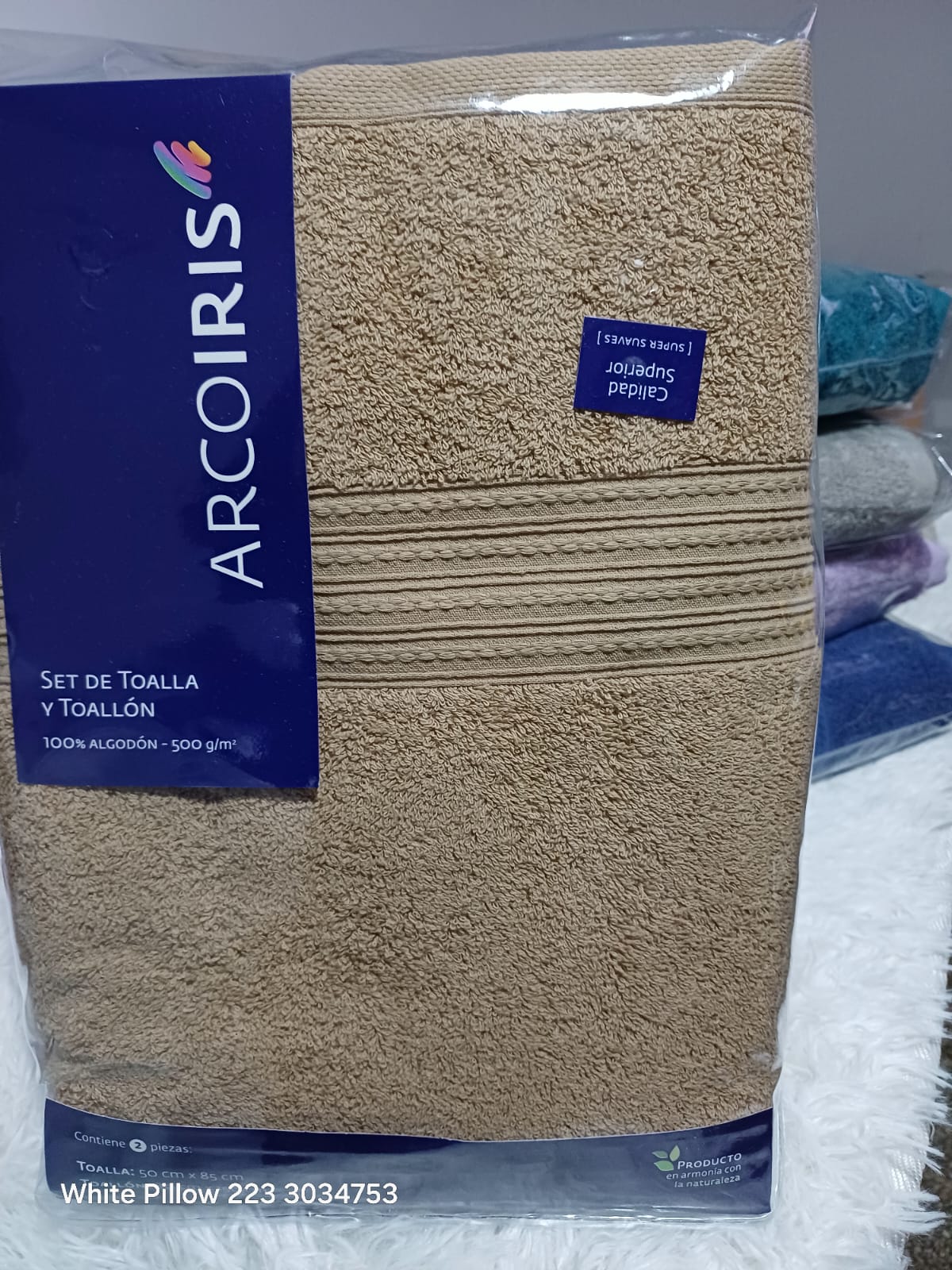 TJUEGO TOALLON Y TOALLA 500GRS